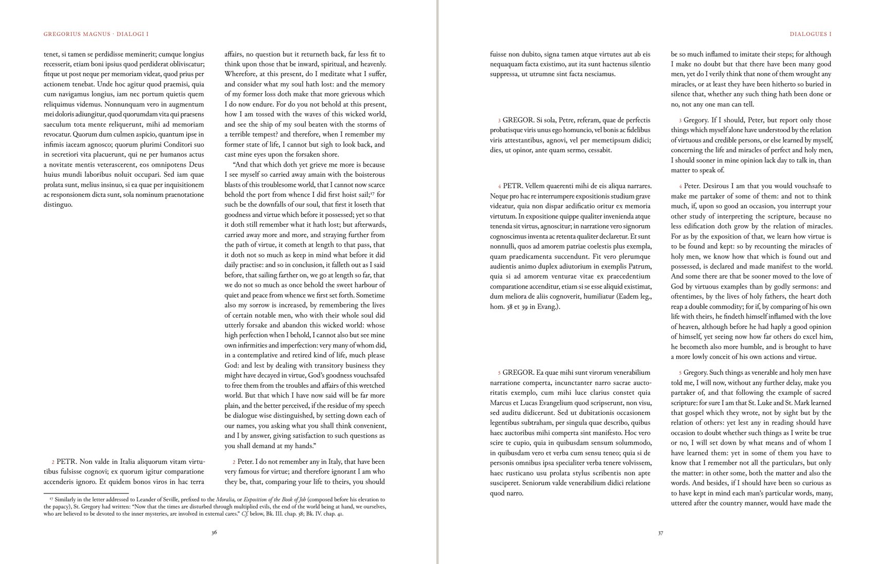 Two facing pages of Dialogi
