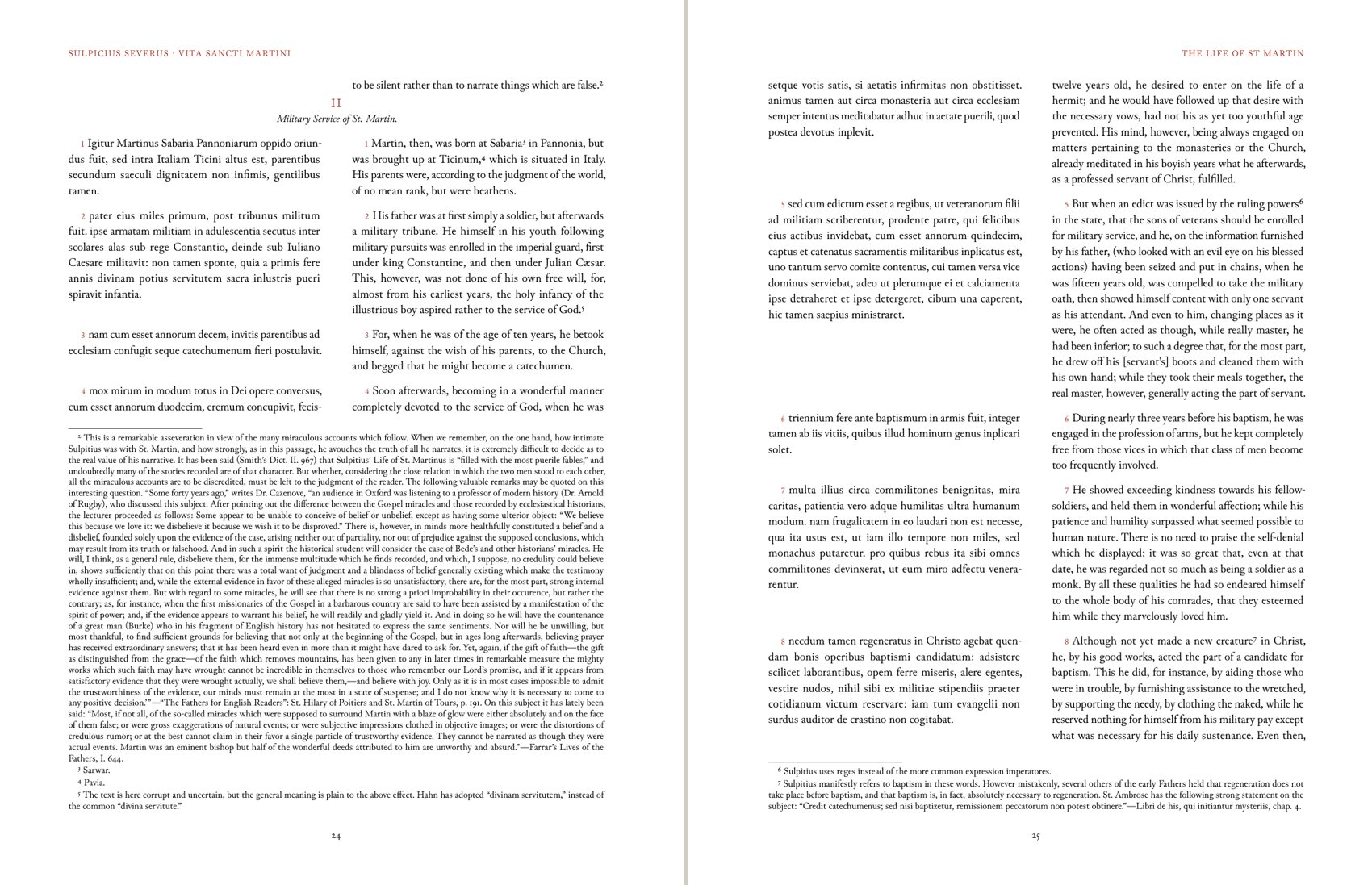 Two facing pages of Vita sancti Martini